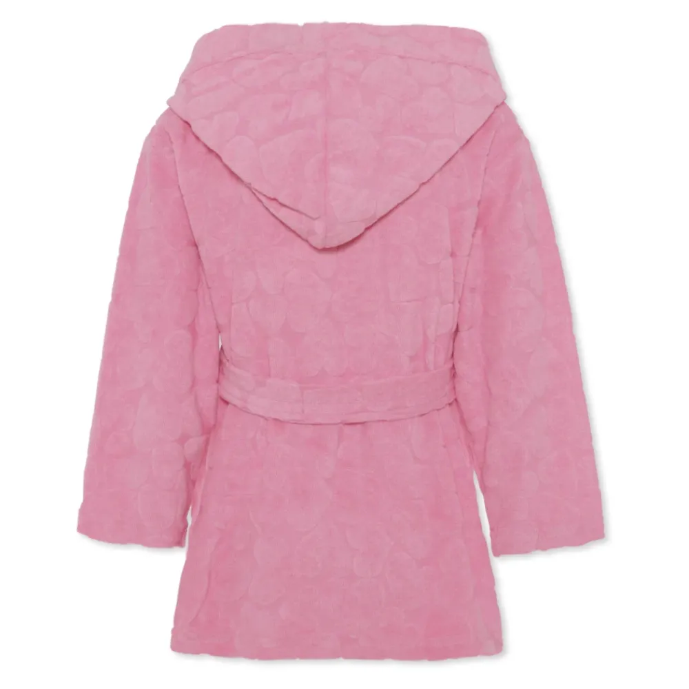 Billieblush badjas met terry hartjes
