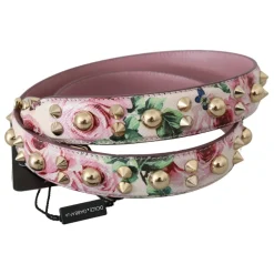 DAMES Dolce & Gabbana Bloemenleren Stud Acry Schouderband