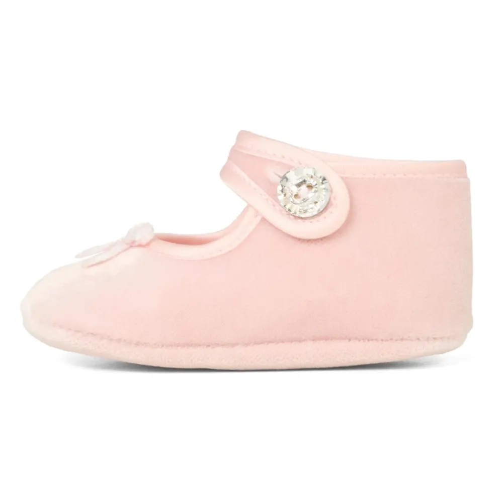 Monnalisa Ballerina'S^Fluwelen Balletschoenen met Strik