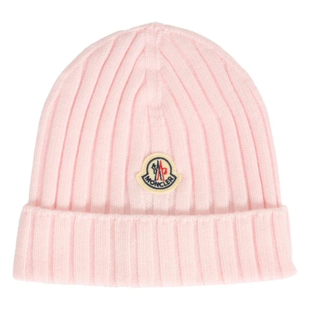 Moncler Mutsen En Petten^Geribbelde Wollen Beanie Muts