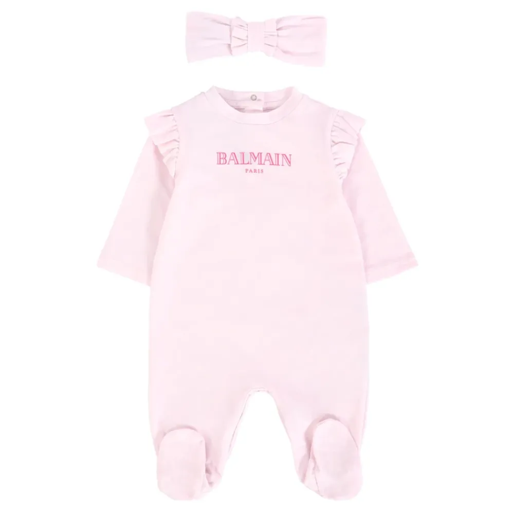 Balmain Katoenen Babygrow Rompers Set