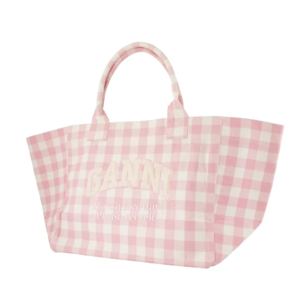 DAMES Ganni Shoppers^Katoenen Winkelmand