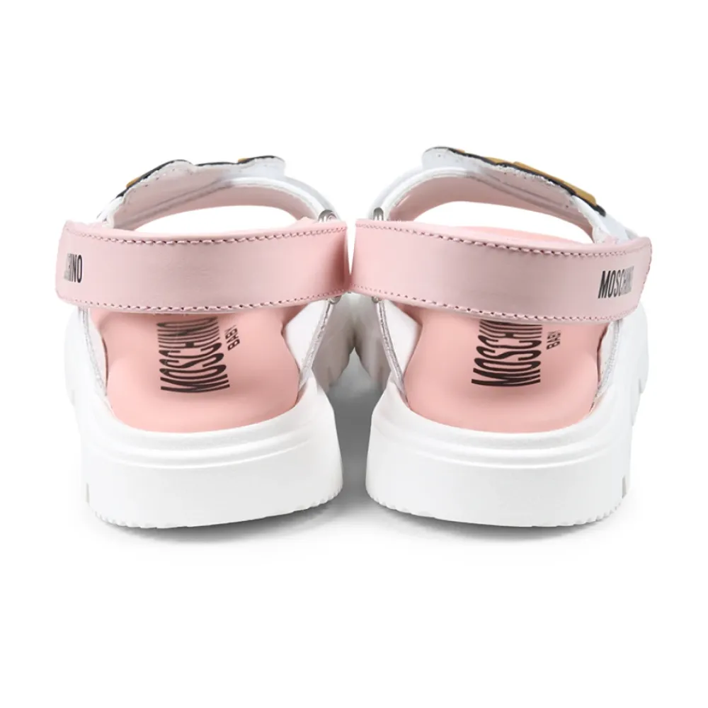 Moschino Sandalen^Roze Leren Teddybeer Sandalen