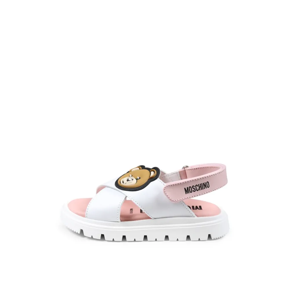 Moschino Sandalen^Roze Leren Teddybeer Sandalen