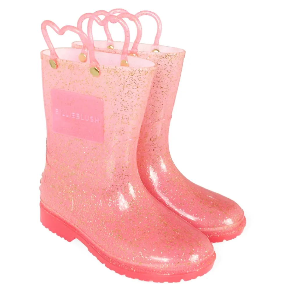 Billieblush lurex regenlaarzen met hartdetail