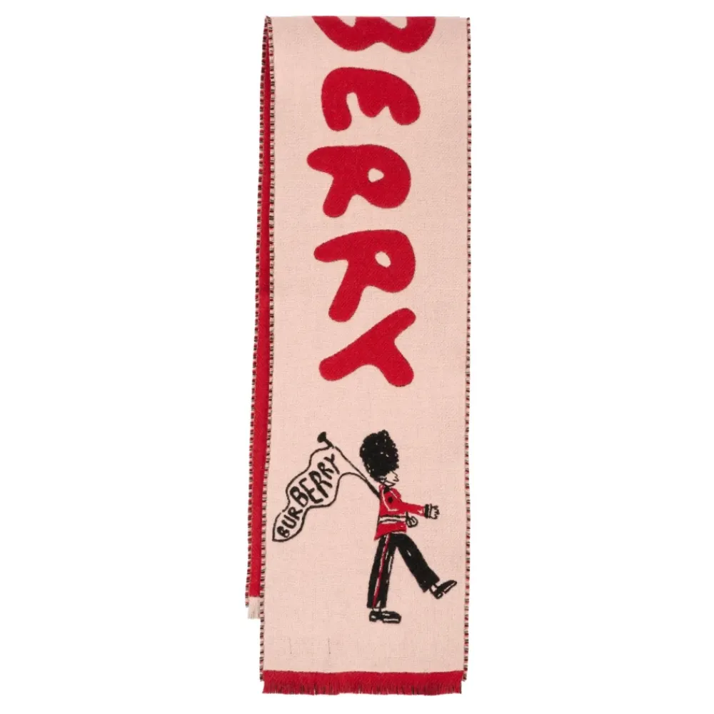 Burberry Sjaals^Wollen Sjaal met Franjes