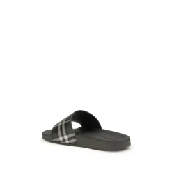 Heren Burberry Rubber Check Slippers
