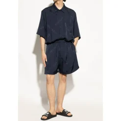 Heren Balenciaga Slippers^Rubberen slides met logo