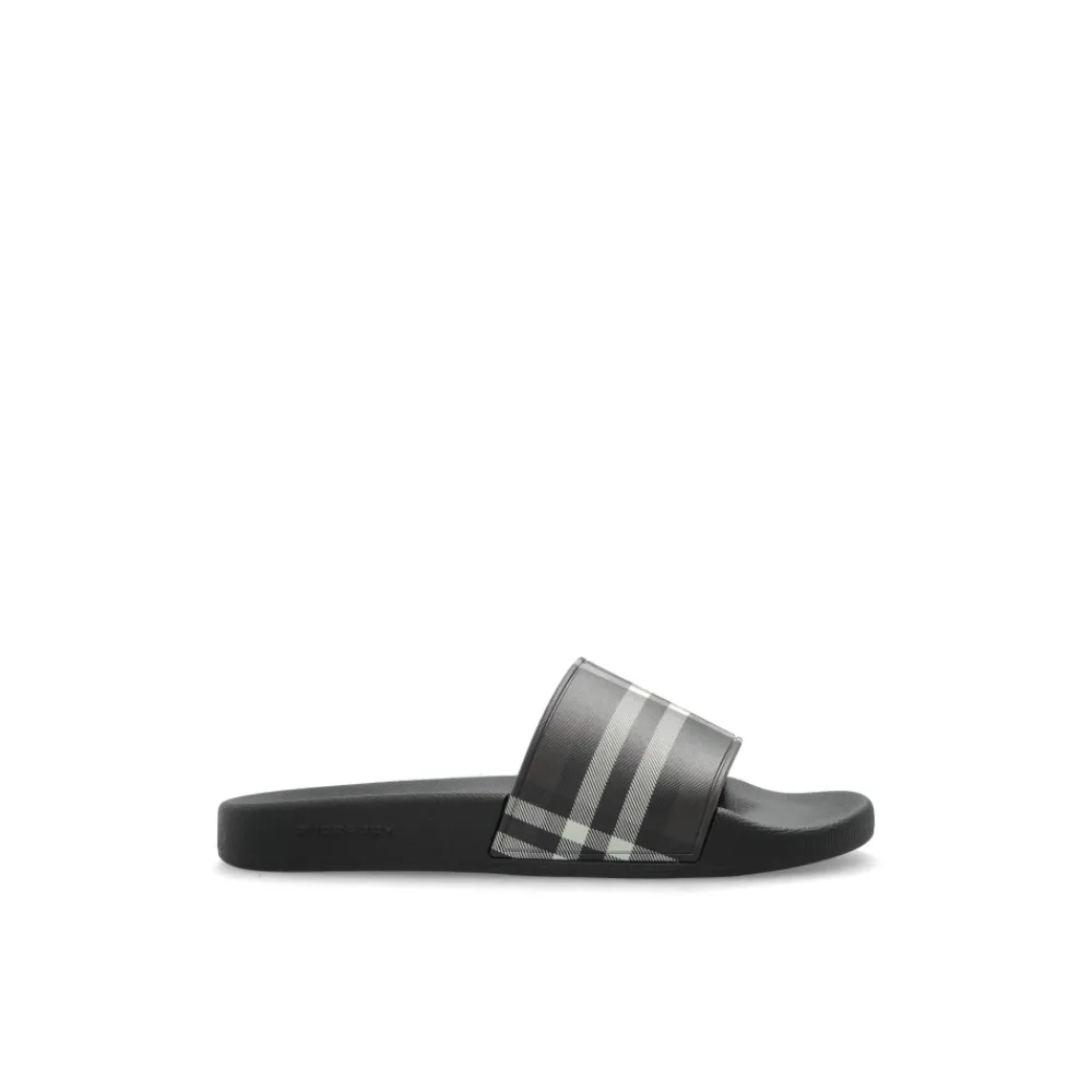 DAMES Burberry Slippers^Rubberen teenslippers