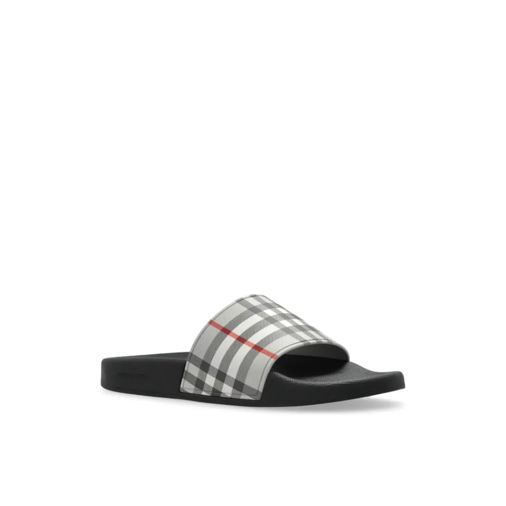 DAMES Burberry Slippers^Rubberen teenslippers