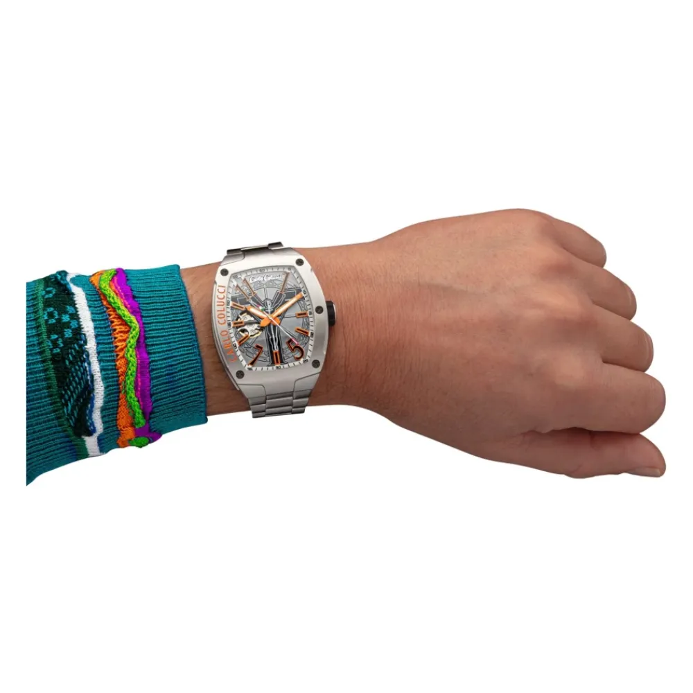 Heren Carlo Colucci RVS horloge met vouwsluiting