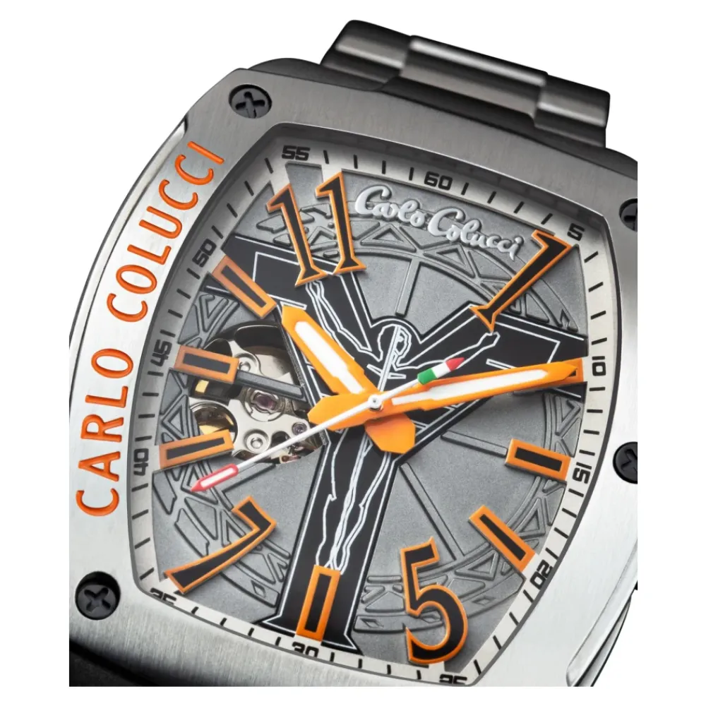 Heren Carlo Colucci RVS horloge met vouwsluiting