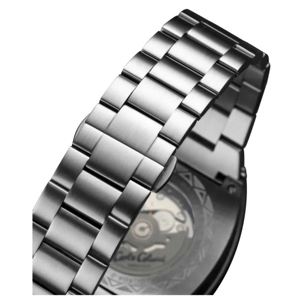 Heren Carlo Colucci RVS horloge met vouwsluiting