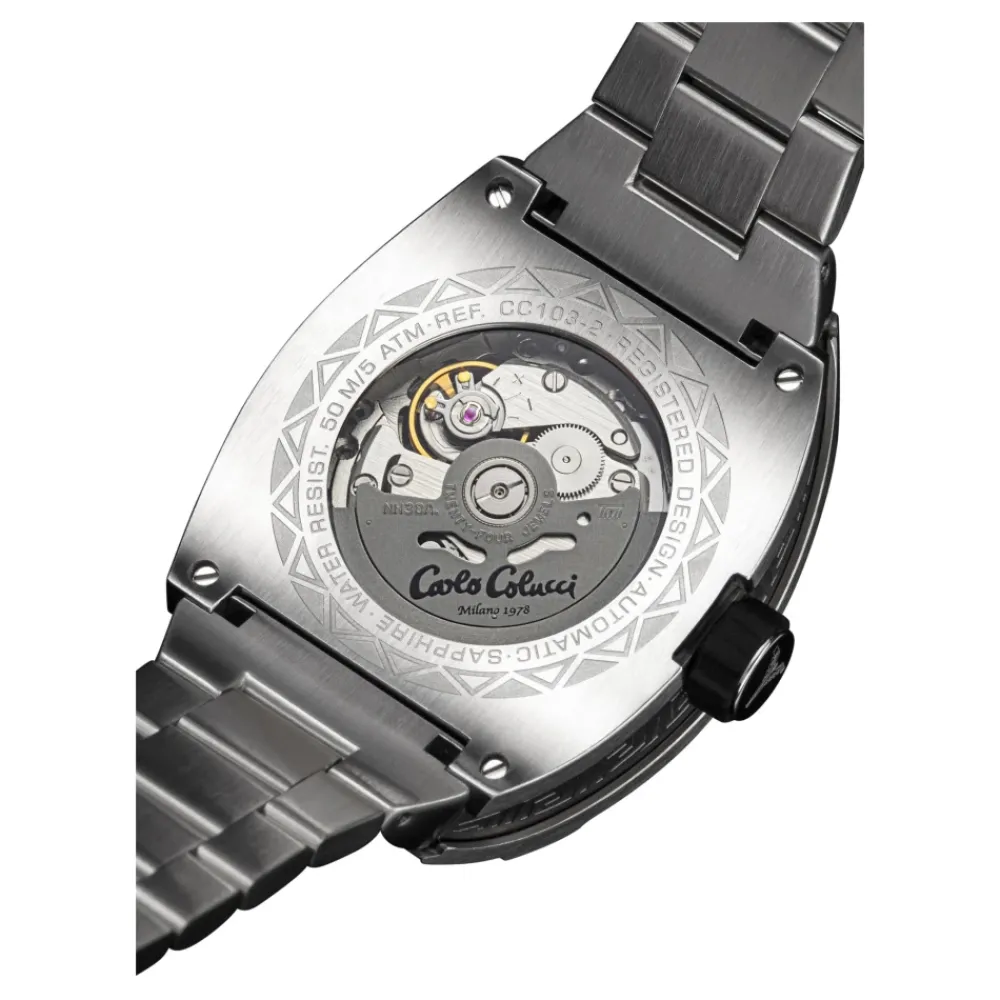 Heren Carlo Colucci RVS horloge met vouwsluiting