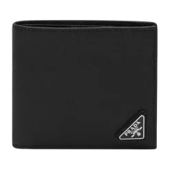 Heren Prada Saffiano Leather Bi-fold Wallet