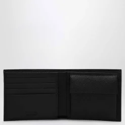 Heren Prada Saffiano Leather Bi-fold Wallet