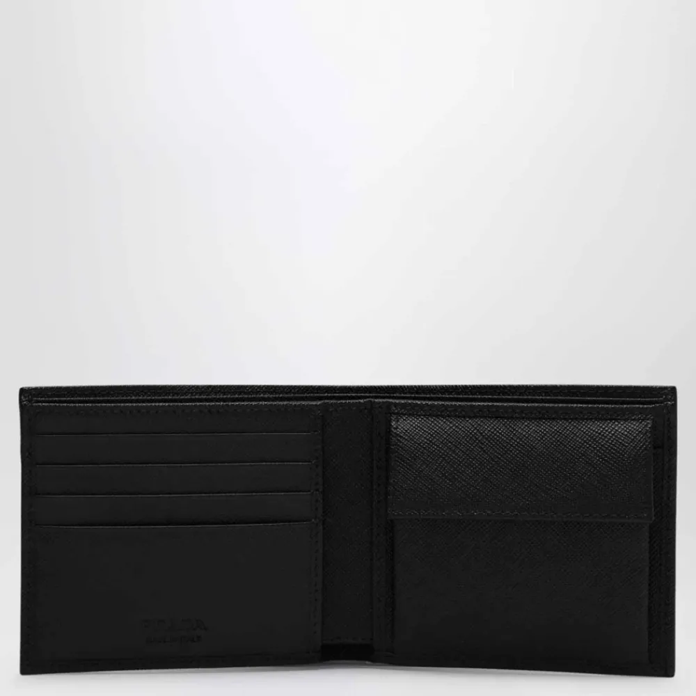Heren Prada Saffiano Leather Bi-fold Wallet