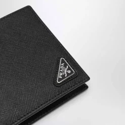 Heren Prada Saffiano Leather Bi-fold Wallet
