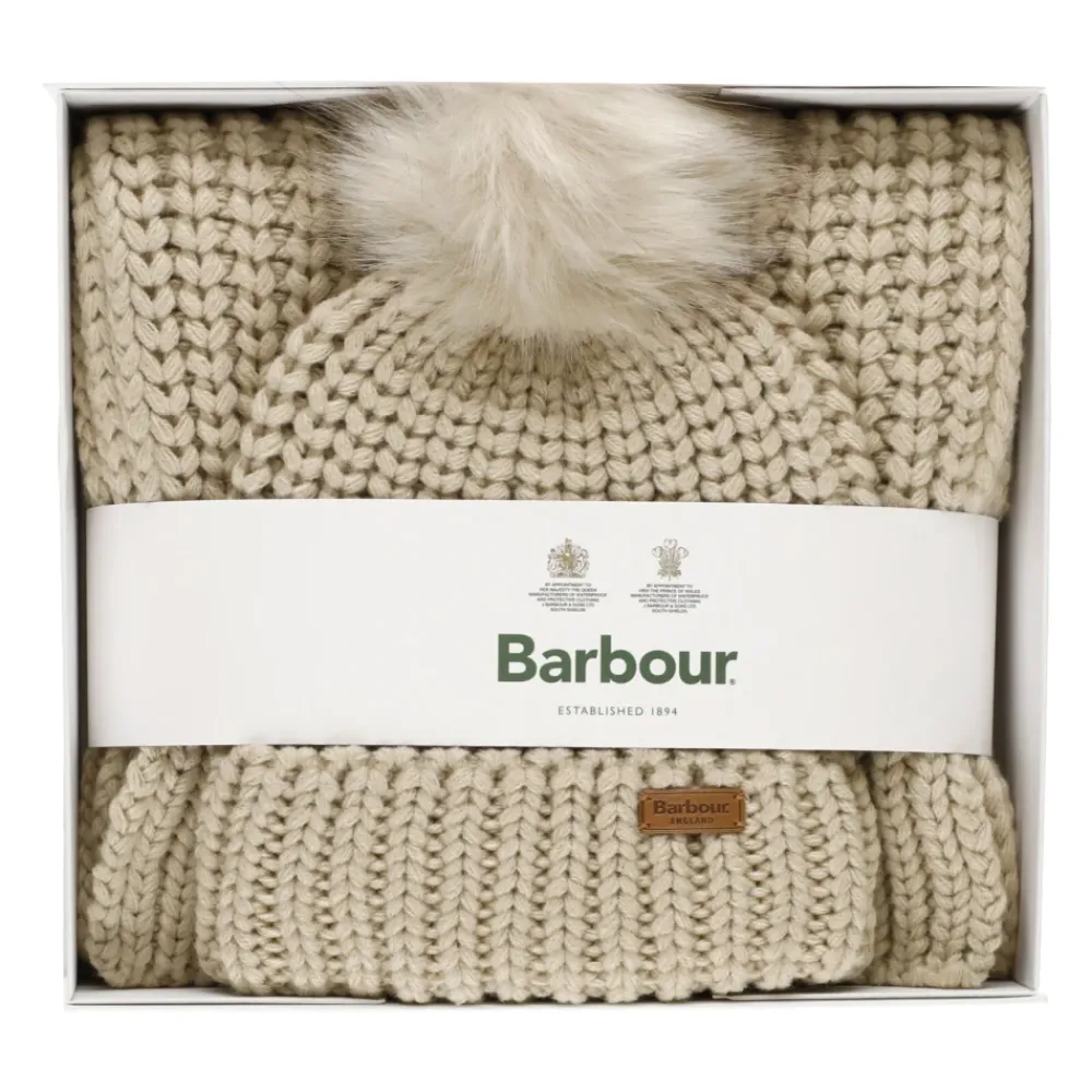Barbour Saltburn Beanie & Scarf Set