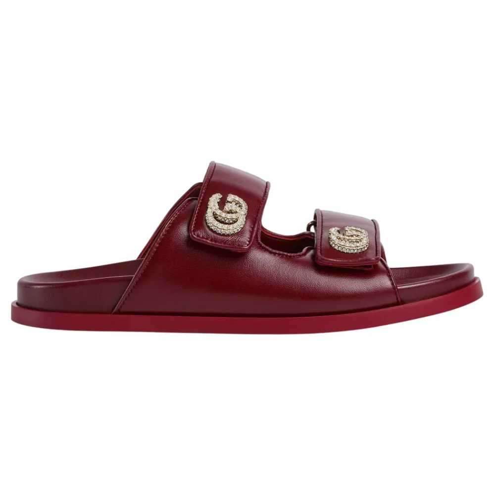 DAMES Gucci Sandaal met kristallen Double G