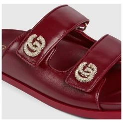 DAMES Gucci Sandaal met kristallen Double G