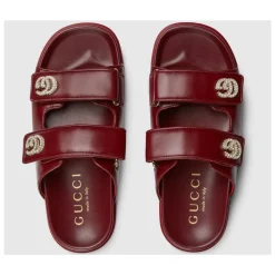 DAMES Gucci Sandaal met kristallen Double G