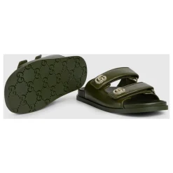 DAMES Gucci Slippers^Sandaal met Kristallen Dubbele G