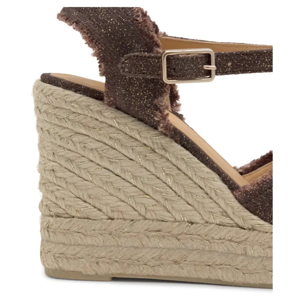 DAMES Castañer Sandalen met sleehak en 11 cm hak