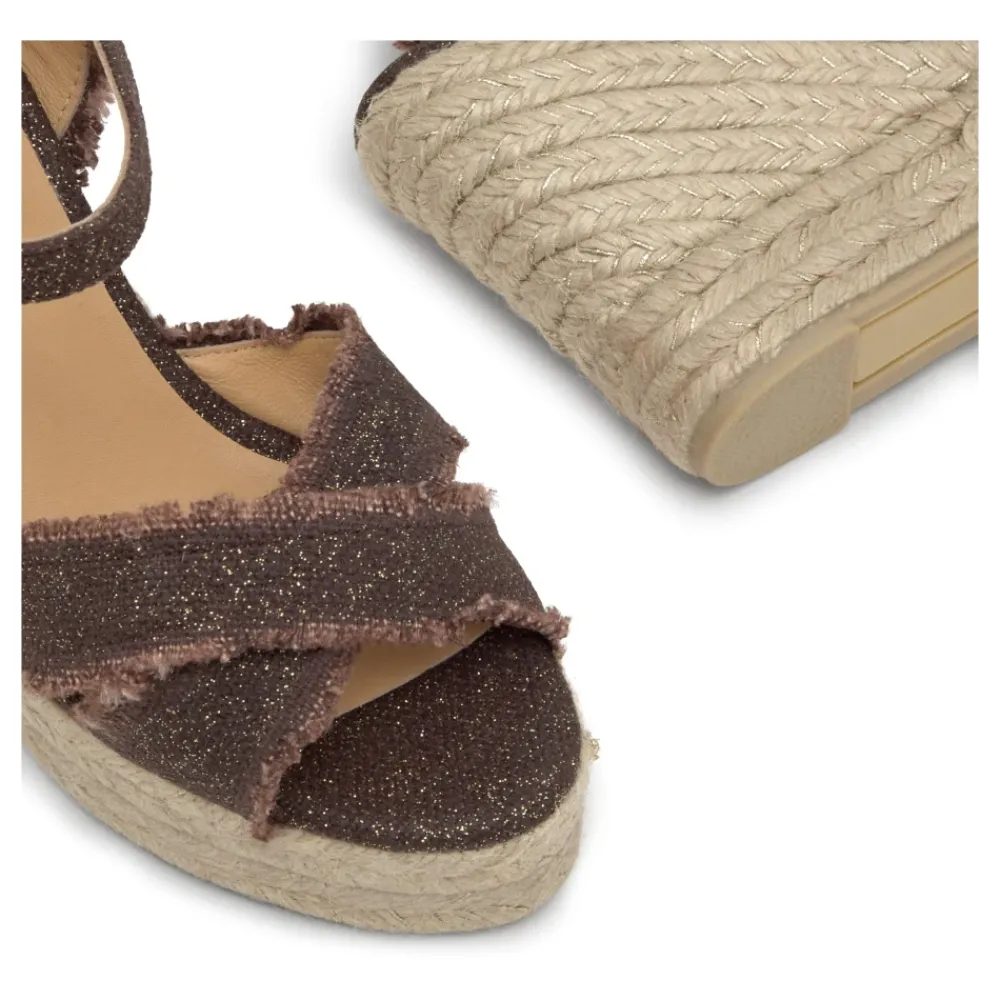 DAMES Castañer Sandalen met sleehak en 11 cm hak