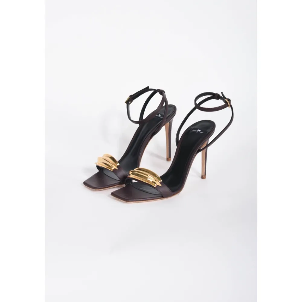 DAMES Elisabetta Franchi Sandalen^Sandalen met Stilettohak en Juweeldetail van Leer