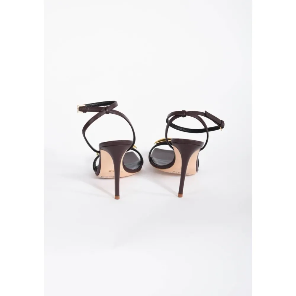 DAMES Elisabetta Franchi Sandalen^Sandalen met Stilettohak en Juweeldetail van Leer