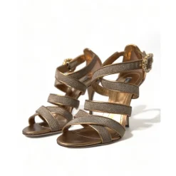 Heren Dolce & Gabbana Sandalen met stilettohak en kristallen bandjes