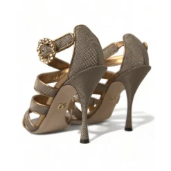 Heren Dolce & Gabbana Sandalen met stilettohak en kristallen bandjes