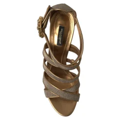 Heren Dolce & Gabbana Sandalen met stilettohak en kristallen bandjes