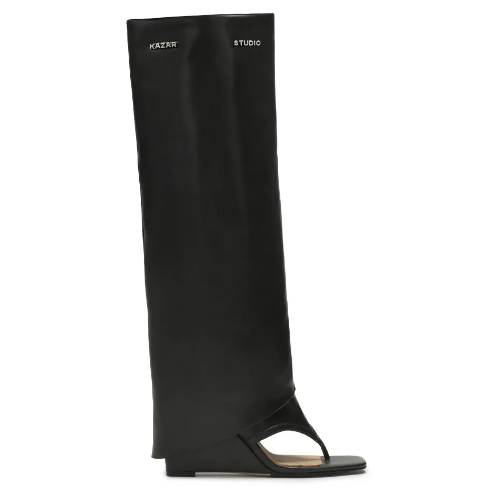 DAMES Kazar Studio Sandalen op een platform met een omhooggeklapte lange bovenkant