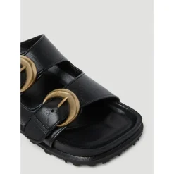 DAMES Marine Serre Slippers^Sandalen van reliëfleder