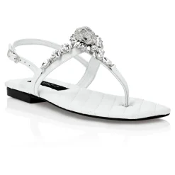 DAMES Philipp Plein Sandalen^Sandals Flat Crystal Skull h Crystals