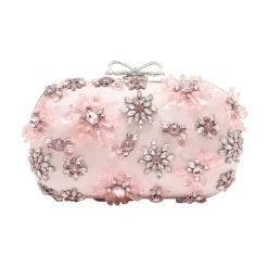 DAMES Self Portrait Satijnen Bloem Kristallen Clutch