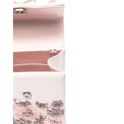 DAMES Self Portrait Heuptassen^Satijnen Clutch met Bloemmotief en Kristallen