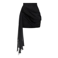 DAMES Elisabetta Franchi Rokken^Satijnen Mini Rok met Drapering