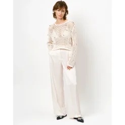 DAMES Dante 6 Broeken^Satijnen slimme broek met wijde pijpen