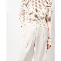 DAMES Dante 6 Broeken^Satijnen slimme broek met wijde pijpen