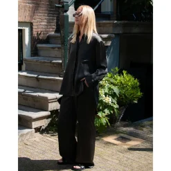 DAMES Dante 6 Broeken^Satijnen slimme broek met wijde pijpen