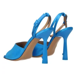 DAMES Off White Satijnen Stiletto Hak Sandalen