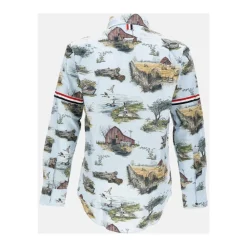 Heren Thom Browne Overhemden^Scenic Toile Katoen Poplin Overhemd