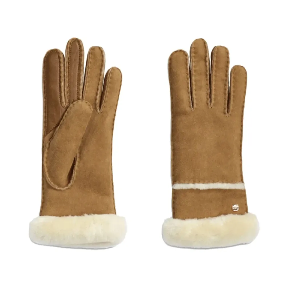 DAMES UGG Seamed Tech Handschoenen Chestnut
