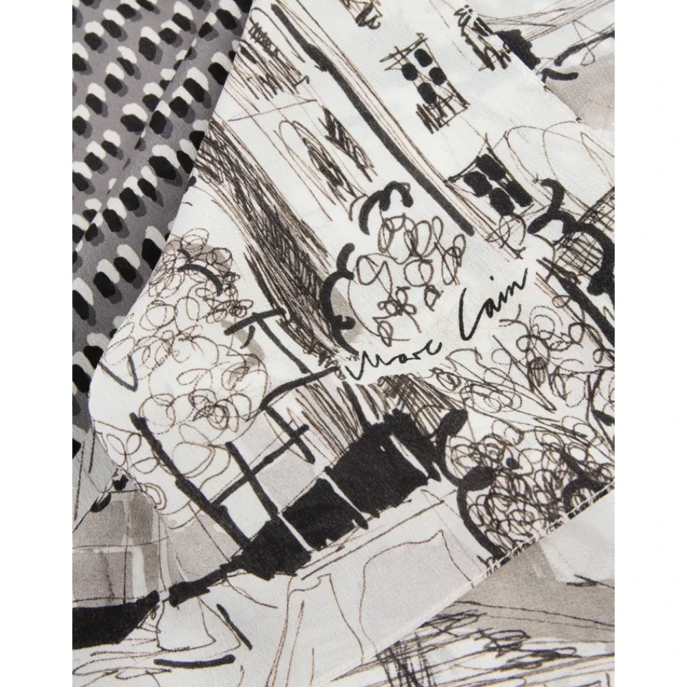 DAMES Marc Cain Seidenschal mit Print-Mix