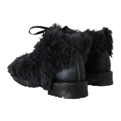 Heren Dolce & Gabbana Shearling Lace-Up Enkellaarzen