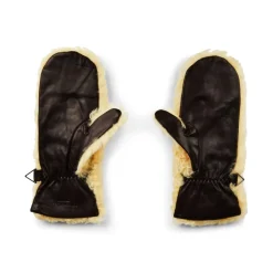 Heren Bottega Veneta Shearling Leather Logo Handschoenen