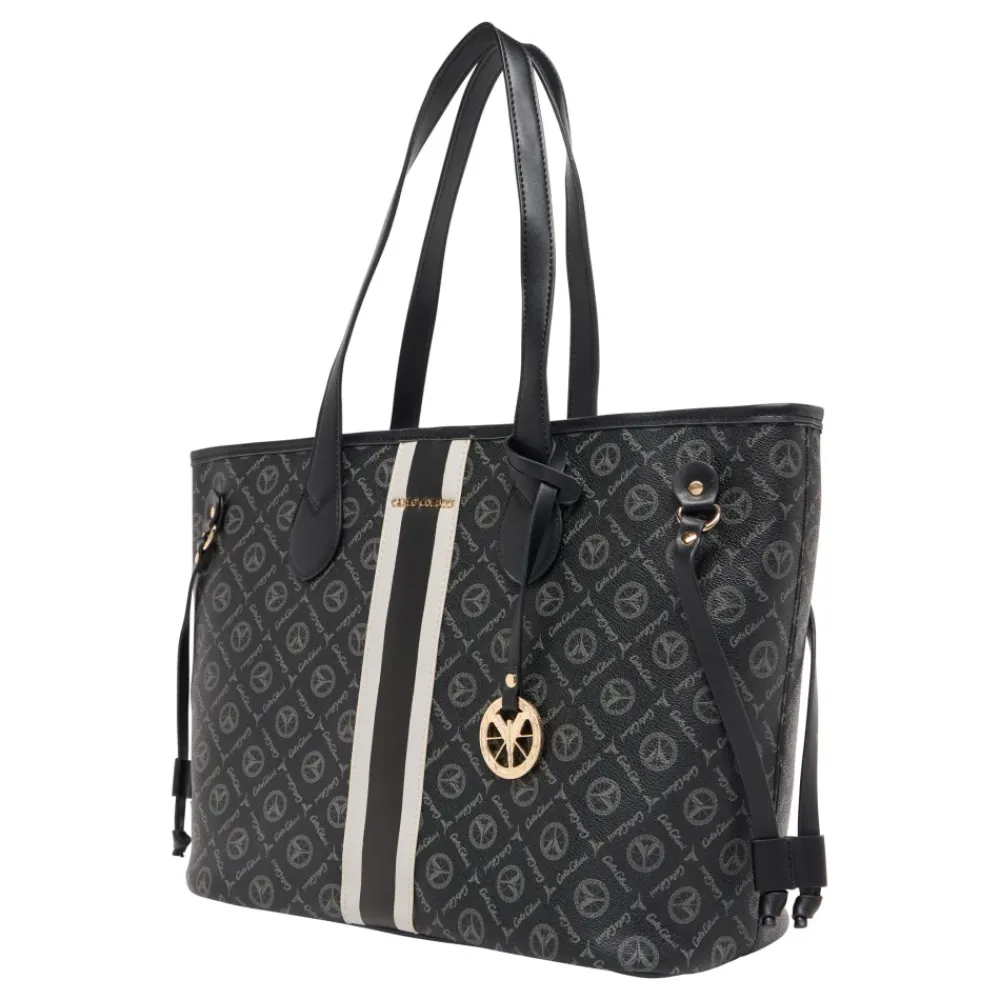 DAMES Carlo Colucci Shoppers^Shopper met Logoprint Stijlvol